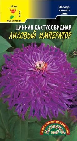 Купить Цинния кактусовидная Лиловый император 0,2г от 23 руб.